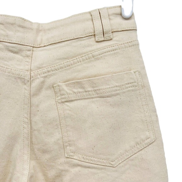 Sezane Women's Organic Textile Manu Trousers Flecked Ecru Pants - Picture 6 of 15